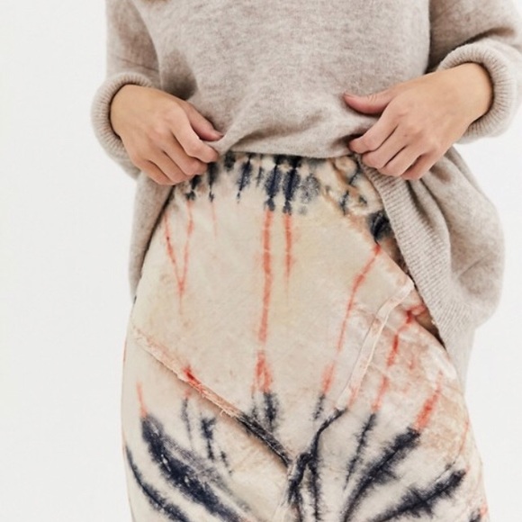 NWT Free People Velvet Tie-Dye Skirt - Picture 6 of 6